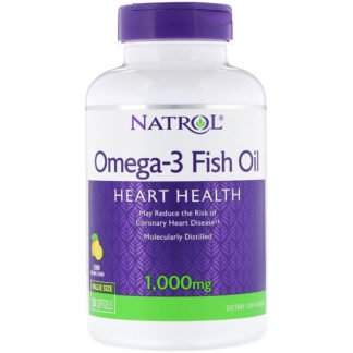 Natrol, オメガ-3 フィッシュオイル、ナチュラルレモンフレーバー、1,000 mg、ソフトジェル 150粒
