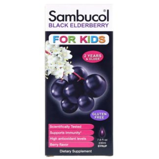 Sambucol, ブラックエルダーベリーシロップ、子ども用、ベリー味、230 ml（7.8 fl oz）