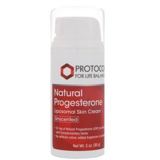 Protocol for Life Balance, ナチュラル プロゲステロン、リポソマル スキンクリーム、無香、3 oz (85 g)