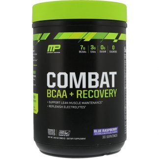 MusclePharm, コンバットBCAA + リカバリー、ブルーラズベリー、16.9 oz (480 g)
