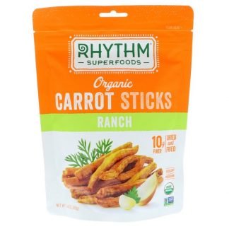 Rhythm Superfoods, オーガニックニンジンスティック、ランチ、1.4 oz (40 g)