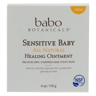 Babo Botanicals, 敏感肌ベビー用、オールナチュラル、ヒーリングオイントメント（軟膏）、4 oz (113 g)