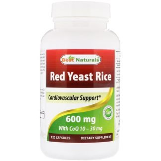 Best Naturals, Red Yeast Rice, with CoQ10, 600 mg, 120 Capsules