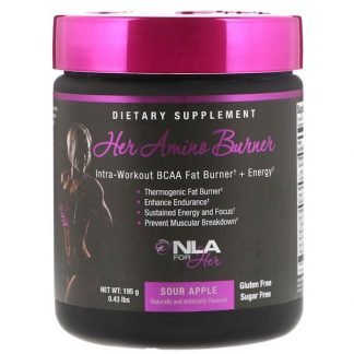 NLA for Her, Her Amino Burner, Intra-Workout BCAA Fat Burner + Energy, Sour Apple, 0.43 lbs (195 g) (Discontinued Item)