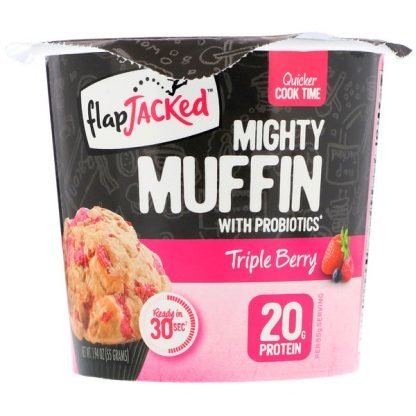 FlapJacked, プロバイオティクス配合マイティーマフィン、トリプルベリー、1.94オンス (55 g)