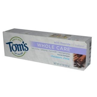 Tom's of Maine, フッ素入り歯磨きで歯全体のケア , シナモンクローブ, 4.7 オンス (133 g)