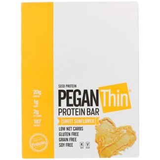 Julian Bakery, Pegan Thinプロテインバー、スイートサンフラワー、12本、2.29 oz (65 g)