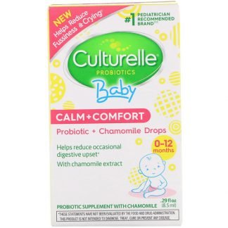 Culturelle, Probiotics, Baby, Calm + Comfort, Probiotic + Chamomile Drops, 0-12 Months, .29 fl oz (8.5 ml)