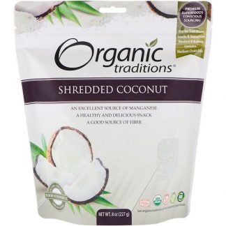 Organic Traditions, 細切れココナッツ、8オンス (227 g)