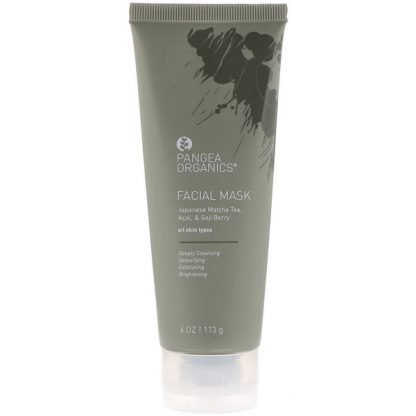 Pangea Organics, フェイシャルマスク、すべての肌タイプ、抹茶、アサイ＆ゴジベリー、4 oz (113 g)