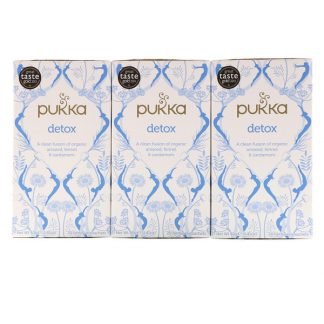 Pukka Herbs, デトックス、オーガニックのアニシード、フェンネルとカルダモンティー、カフェインフリー、3パック、ハーブティーサシェ各20袋 (Discontinued Item)