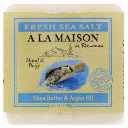 A La Maison de Provence, ハンド＆ボディ・バーソープ（固形石けん）、フレッシュシーソルト、3.5オンス (100 g)