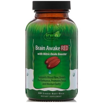 Irwin Naturals, ブレインアウェイクレッド、液状ソフトジェル60錠
