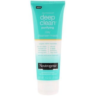 Neutrogena, ディープクリーン、解毒作用、クレイクレンザー/マスク、4.2 oz (119 g)