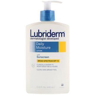 Lubriderm, 日焼け止め入りデイリーモイスチャー ローション 、SPF 15、13.5 fl oz (400 ml)