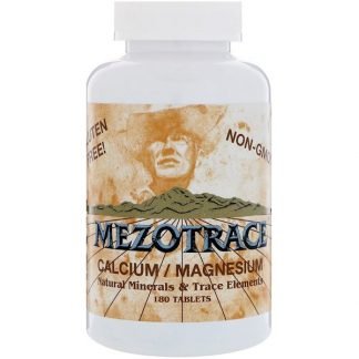 Mezotrace, カルシウム/マグネシウム、天然ミネラル・微量元素、180錠