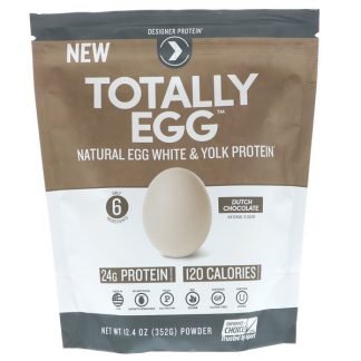 Designer Protein, トータリーエッグ、天然の卵白・卵黄プロテイン、ダッチチョコレート、12.4 oz (352 g)