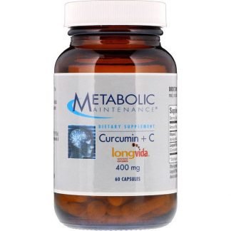 Metabolic Maintenance, クルクミン + C、400 mg、60カプセル