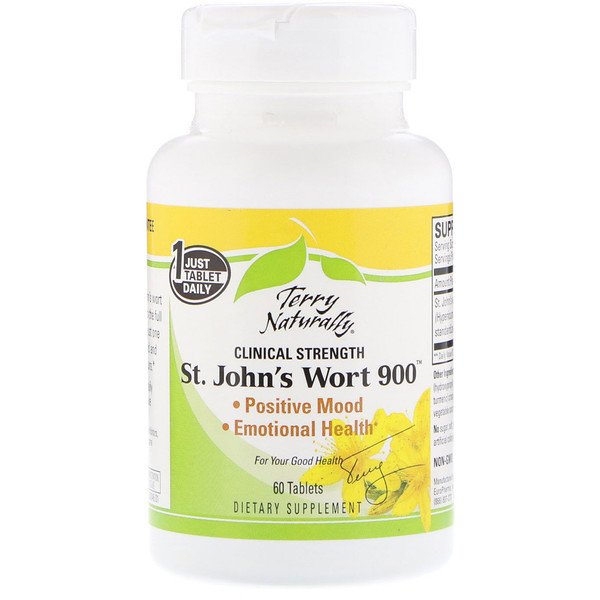 EuroPharma, Terry Naturally, セントジョーンズワート900、60錠