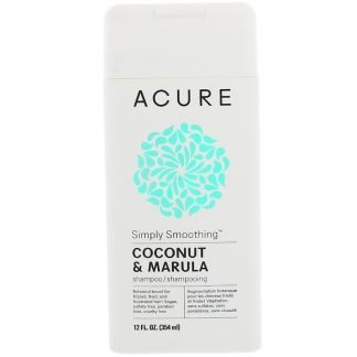 Acure, シンプルなスムージングシャンプー、ココナッツとマルラ、12 fl oz (354 ml)
