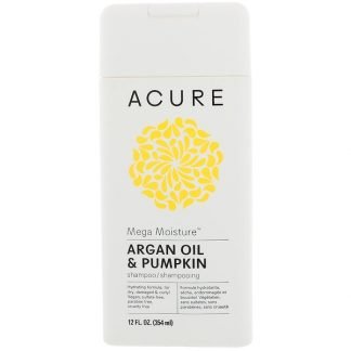 Acure, マガ・モイスチャー・シャンプー、アルガンオイル & パンプキン、12 fl oz (354 ml)