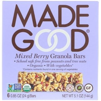 MadeGood, グラノーラバー、ミックスベリー、6本、各0.85 oz (24 g)