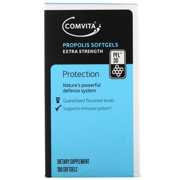 Comvita, 蜂ろう、PFL 30、ソフトジェル100粒