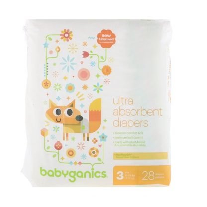 BabyGanics, 超吸収おむつ、サイズ3、7〜13キロ (7-13 kg)、28枚