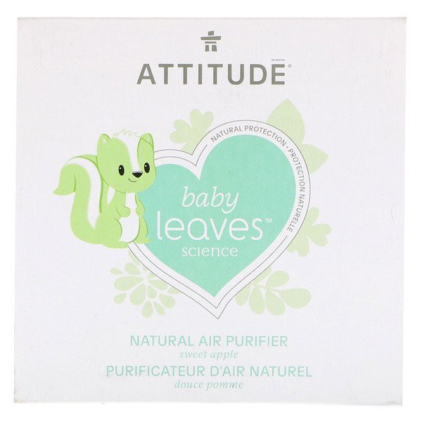 ATTITUDE, Baby Leaves Science、ナチュラルエアーピューリファイファー、スイートアップル、8オンス (227 g)