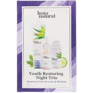 InstaNatural, 若返りナイトトリオ、小ジワ・シワ用アドバンスケア、3点セット