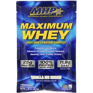MHP, Maximum Whey, Vanilla Ice Cream, 1.29 oz (36.6 g)