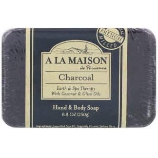 A La Maison de Provence, ハンド＆ボディーバーソープ、炭、8.8 oz (250 g)