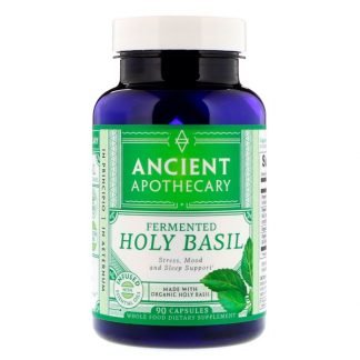 Ancient Apothecary, 発酵ホーリーバジル、カプセル 90錠