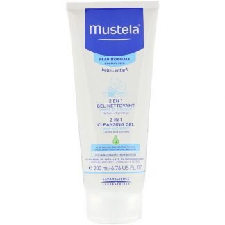 Mustela, ベビー、2 in 1クレンジングジェル、普通肌用、6.76液量オンス (200ml)