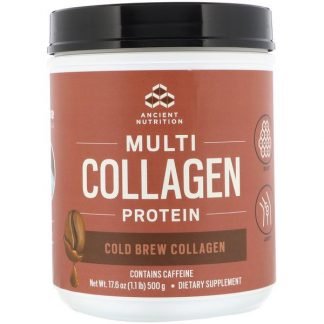Dr. Axe / Ancient Nutrition, マルチコラーゲンプロテイン、コールドブリューコラーゲン、500g（1.1lbs）