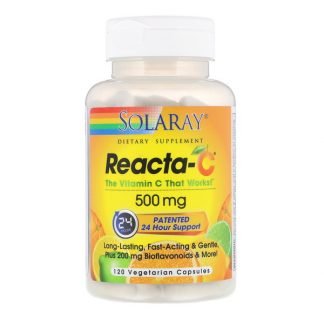 Solaray, リアクタ-C、500 mg、ベジタリアンカプセル 120錠