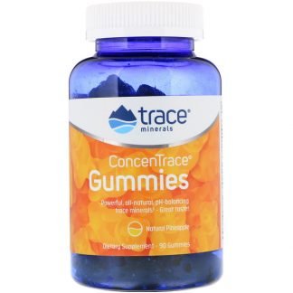 Trace Minerals Research, ConcenTrace、グミ、ナチュラルパイナップル、90グミ
