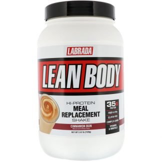Labrada Nutrition, リーンボディ、高タンパク質代替食シェイク、シナモンパン、2.47ポンド (1120 g)
