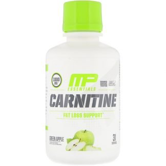 MusclePharm, カルニチン、脂肪燃焼サポート、グリーンアップル、1000 mg、15.5液量オンス (458.8 ml)