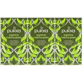 Pukka Herbs, スープリーム抹茶グリーン、3パック、各ハーブティーサッシェ20袋