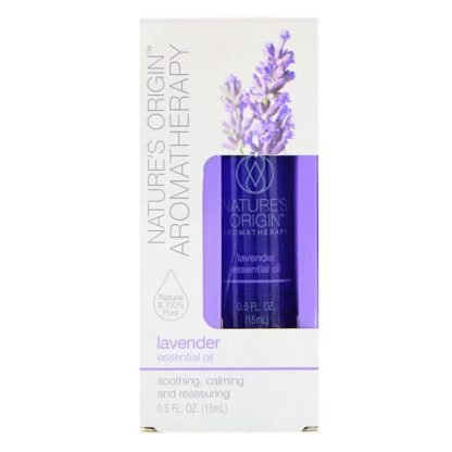 Nature's Origin, アロマテラピー、エッセンシャルオイル、ラベンダー、0.5液量オンス (15 ml)
