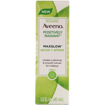 Aveeno, ポジティブリーラディアント、マックスグローセラ＋プライマー、1.5 fl oz (45 ml)