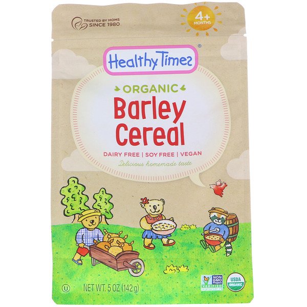 Healthy Times, オーガニック大麦シリアル、生後4か月以上、142g(5oz)