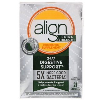 Align Probiotics, 24/7消化サポート、プロバイオテックサプリメント、超強力、21カプセル