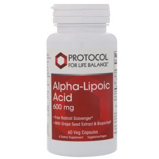 Protocol for Life Balance, α-リポ酸、600 mg、60ベジカプセル