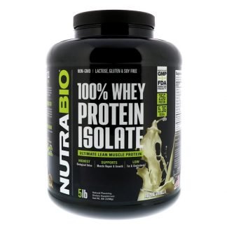 NutraBio Labs, 100%ホエイプロテインアイソレート、アルパインバニラ、5ポンド (2268 g)