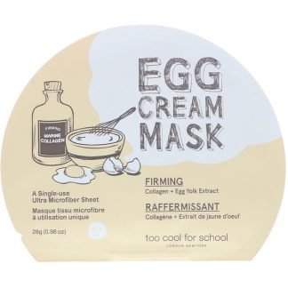 Too Cool for School, エッグ クリーム マスク、引き締め効果、1枚、0.98 oz (28 g)