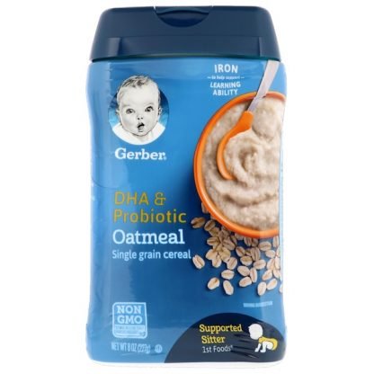 Gerber, DHA & Probiotic, Single Grain Oatmeal Cereal, 8 oz (227 g)