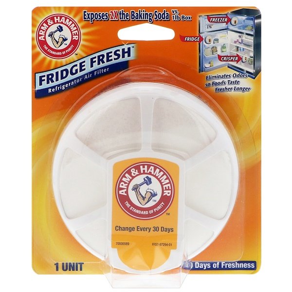 Arm & Hammer, フリッジフレッシュ冷蔵庫エアフィルター、1個 (Discontinued Item)