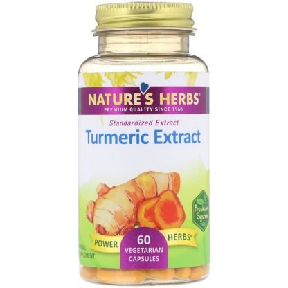 Nature's Herbs, ターメリックエキス、60ベジタリアンカプセル